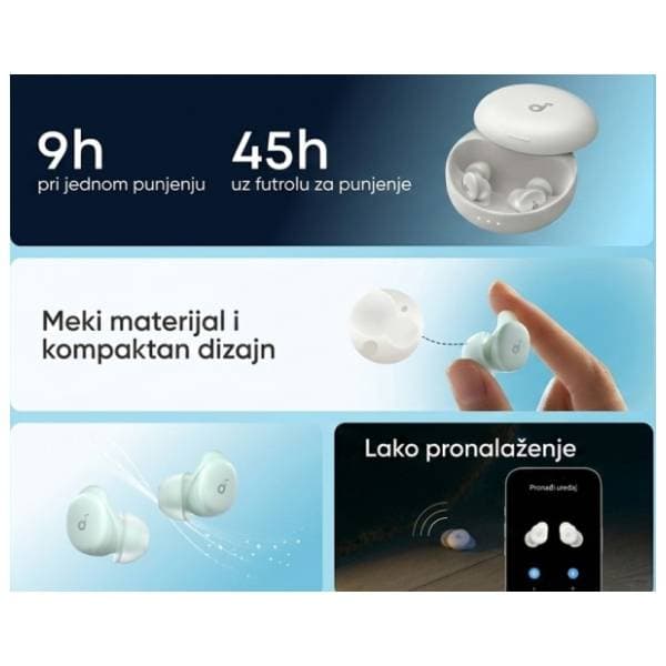 ANKER slušalice Sleep A30 Noise Masking zelene 5