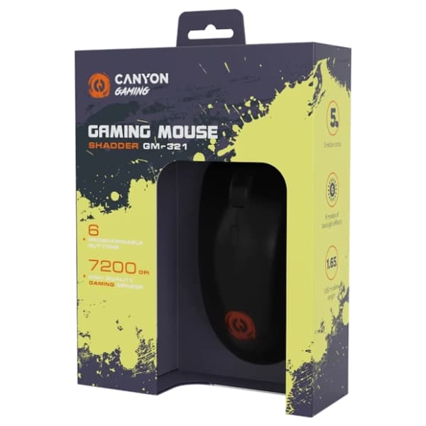 CANYON miš Shadder GM-321 crni 5
