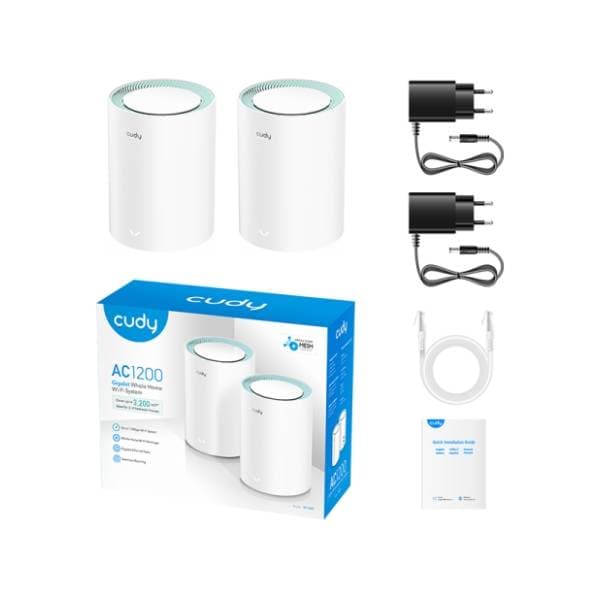 CUDY M1200 AC1200 2-pack WiFi mesh 3