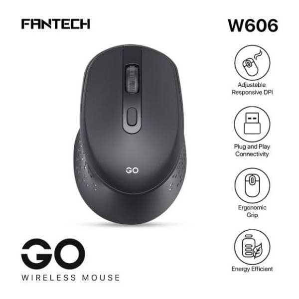 FANTECH bežični miš W606 GO crni 2
