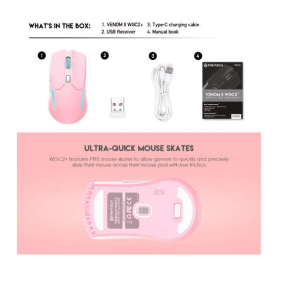 FANTECH bežični miš WGC2 Venom II Sakura 3