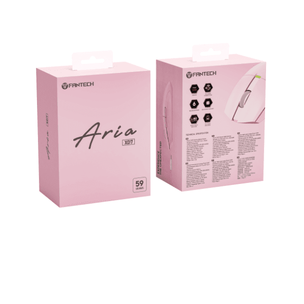 FANTECH bežični miš XD7 Aria Sakura roze 7
