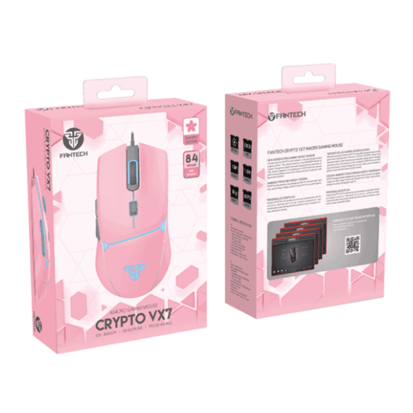 FANTECH miš VX7 Crypto Sakura roze 3