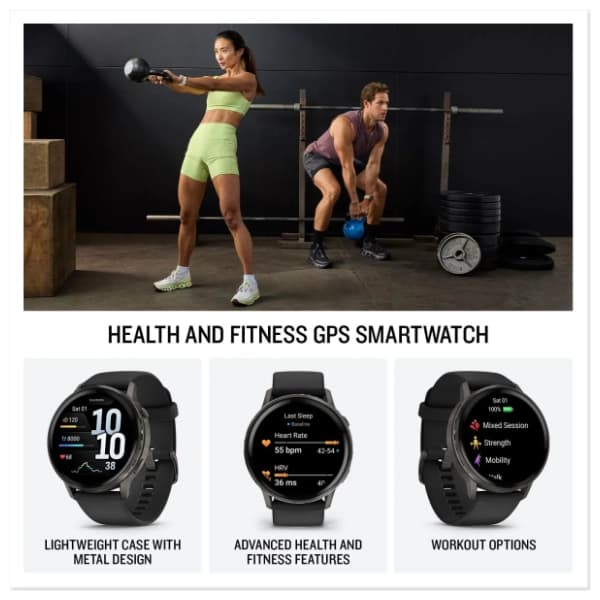 GARMIN Venu 4 45mm Black pametni sat 6