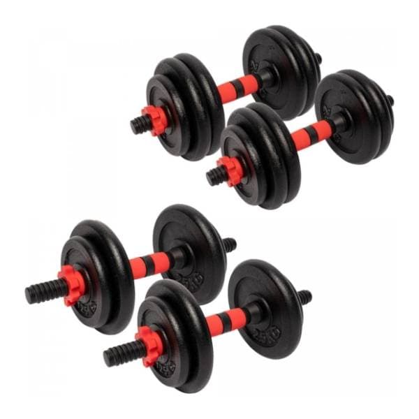 GORILLA SPORTS 25 mm 30 kg set od 2 podesive bučice 0