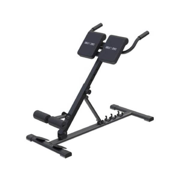 GORILLA SPORTS crna klupa za hiperekstenziju leđa 0