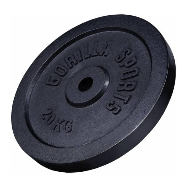 GORILLA SPORTS crni teg od livenog gvožđa 20 kg 0