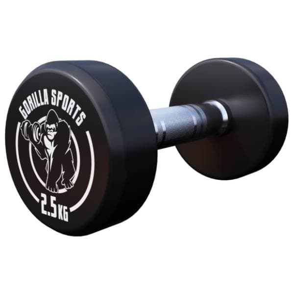 GORILLA SPORTS okrugla gumirana bučica 2.5 kg 0