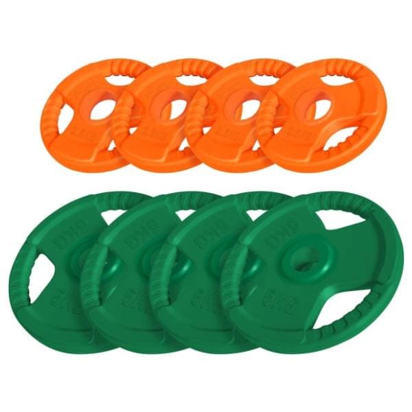 GORILLA SPORTS set gumiranih olimpijskih tegova (4x2,5 kg i 4x5 kg) 0