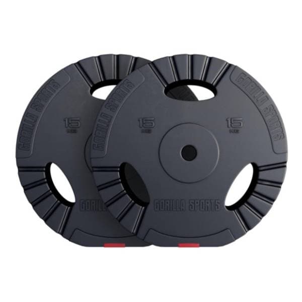 GORILLA SPORTS set plastičnih tegova sa rukohvatima 30 kg 0