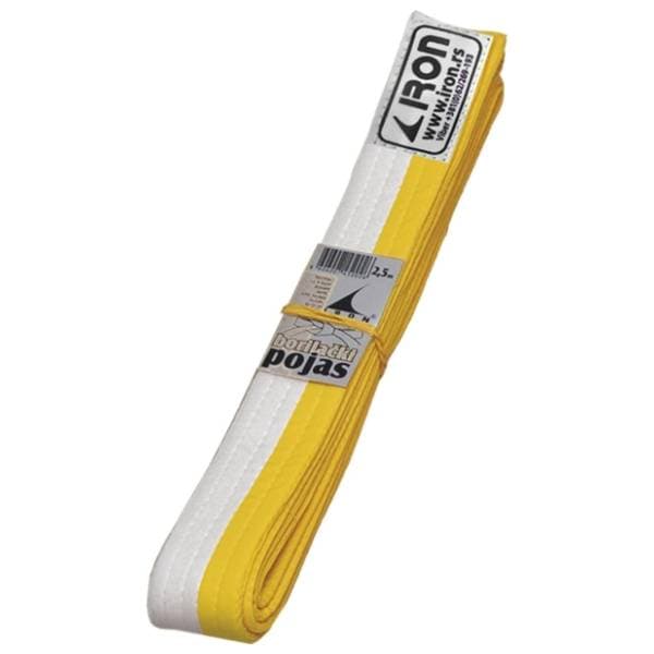 IRON SPORT belo žuti pojas za borilačke sportove 2,4m 0