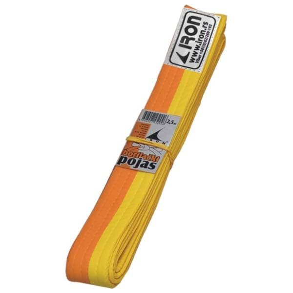 IRON SPORT žuto narandžasti pojas za borilačke sportove 2,4m 0