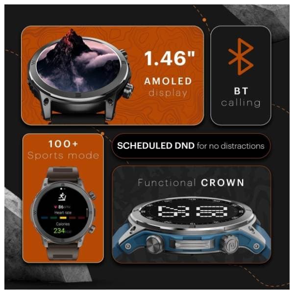 NOISE NoiseFit ENDEAVOURBK crni pametni sat 10