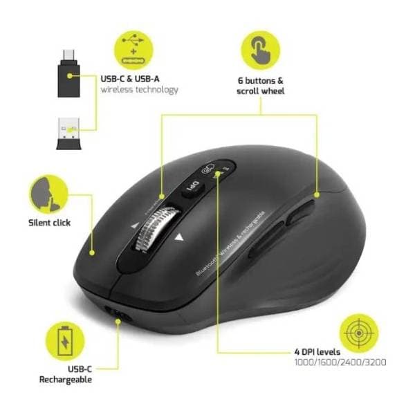 PORT DESIGNS bežični miš Business 2