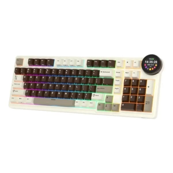 ROYAL KLUDGE bežična tastatura N99 Cream Switch Mocha Grey US 1