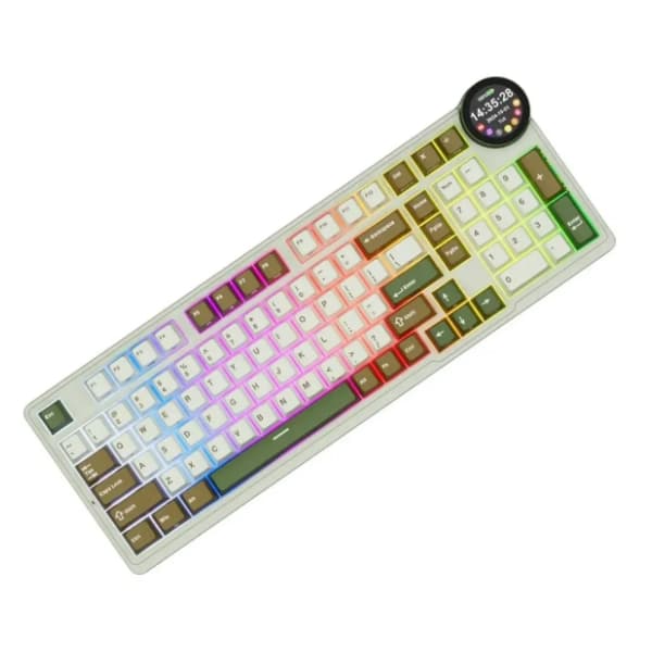 ROYAL KLUDGE bežična tastatura N99 Cream Switch Palm Green US 2