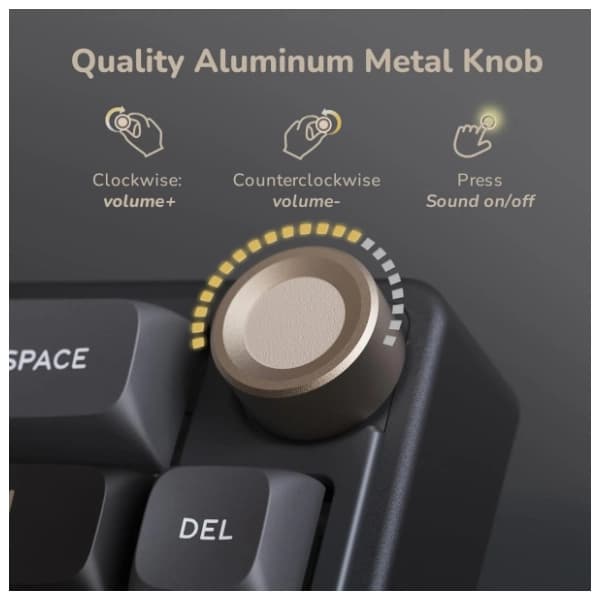 ROYAL KLUDGE tastatura R65 Chartreuse Switch Black US 2