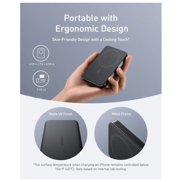 ANKER A1664H11 MagGo 10000mAh 15W crni power bank 5