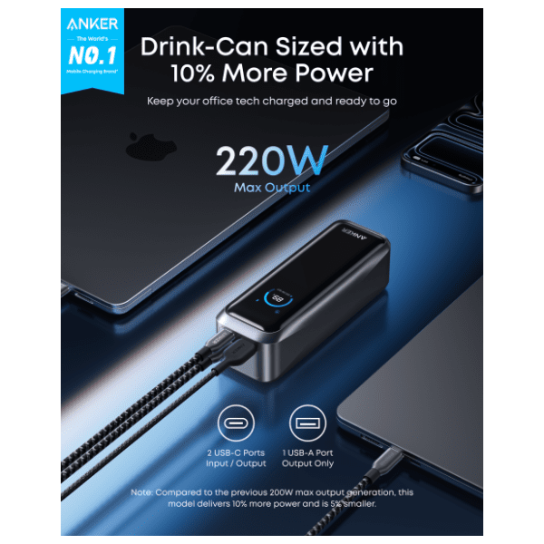 ANKER Prime 20000mAh 220W crni power bank 4