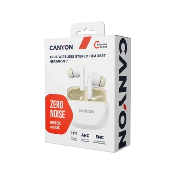 CANYON slušalice HEXAGON 7 TWS White Beige 3