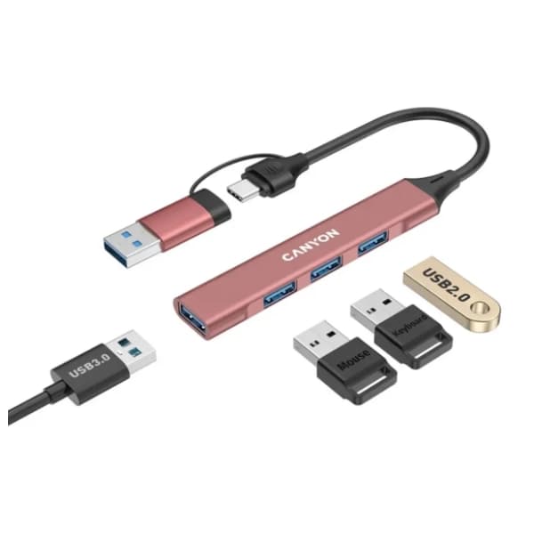 CANYON USB Hub 4-in-1 DS-02 Pink 4