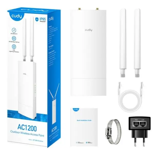 CUDY RE1200 Outdoor AC1200 WiFi range extender 5