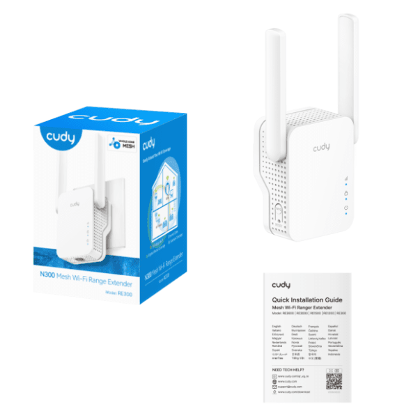 CUDY RE300 N300 WiFi range extender 4
