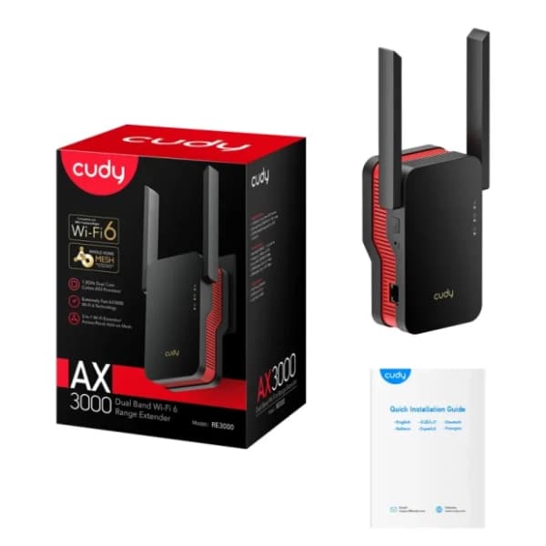 CUDY RE3000 AX3000 WiFi range extender 3
