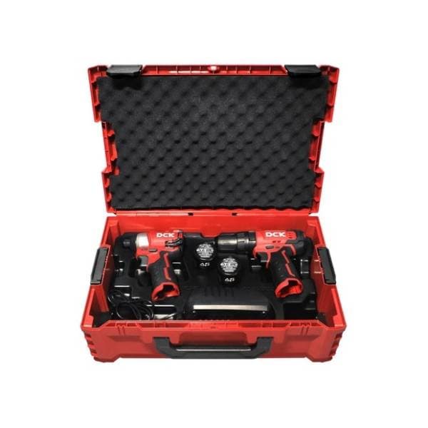 DCK KDKIT25EK aku set alata KDJZ23-10i + KDPL04-8 2x2.0Ah 3