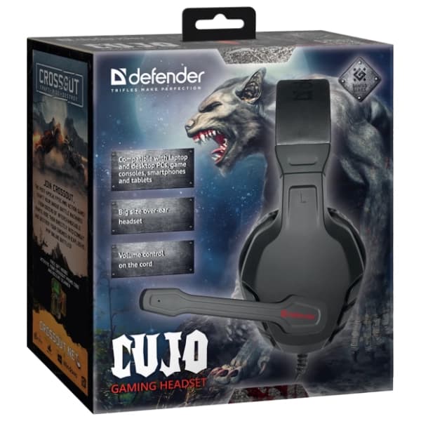 DEFENDER slušalice Cujo crno-crvene 11