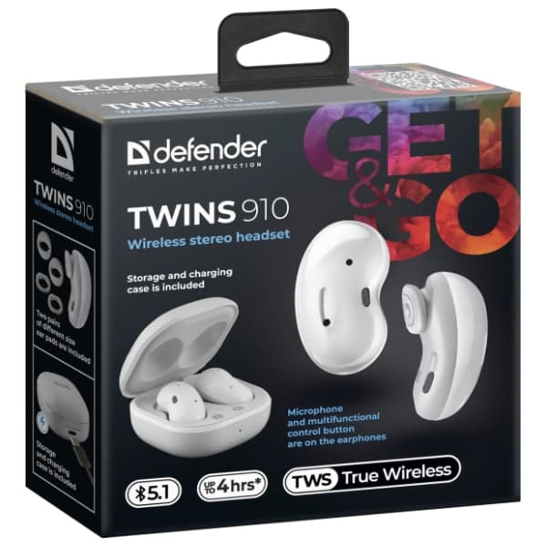 DEFENDER slušalice TWS Twins 910 bele 5