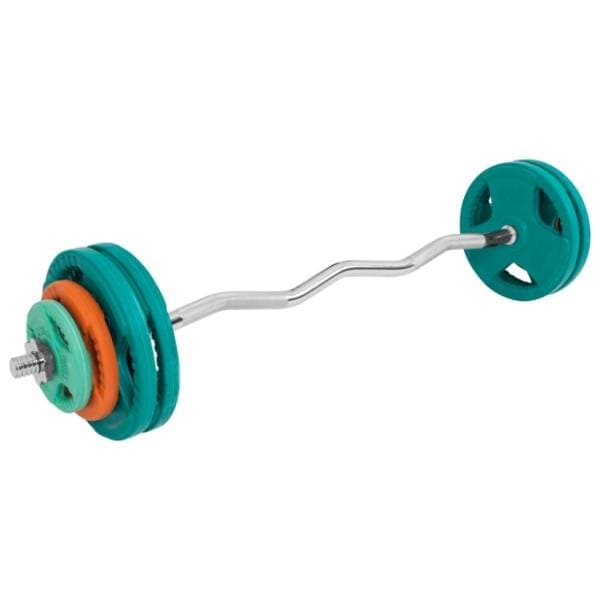 GORILLA SPORTS EZ šipka sa maticama + gumirani diskovi 35 kg 0