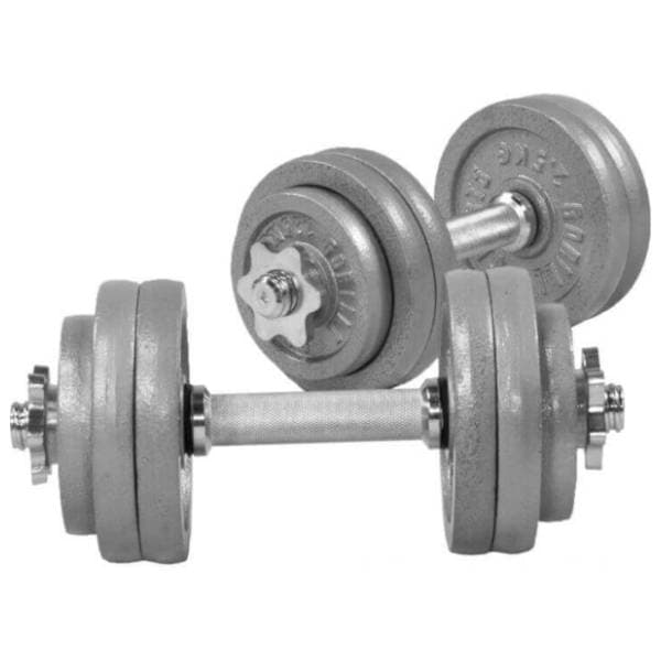 GORILLA SPORTS set od 2 bučice od livenog gvožđa ukupno 30 kg 0
