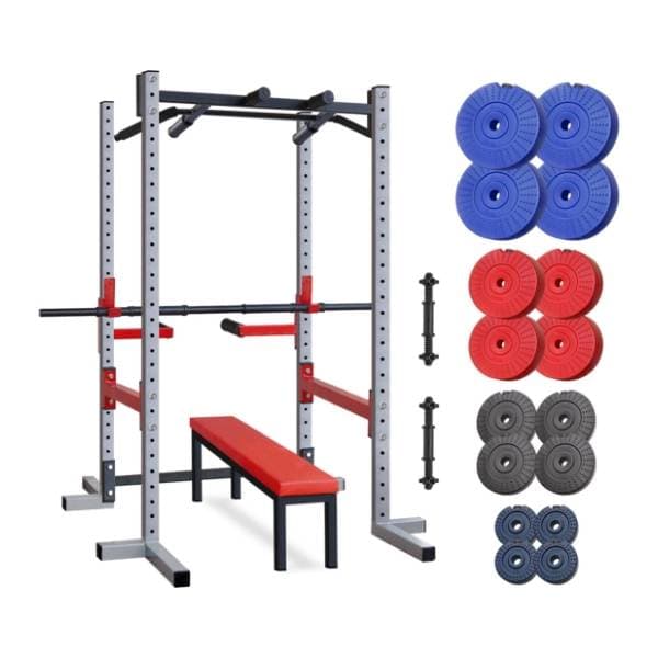 IRON SPORT kavez i set tegova 128kg tegova i 2+1 šipkom 0
