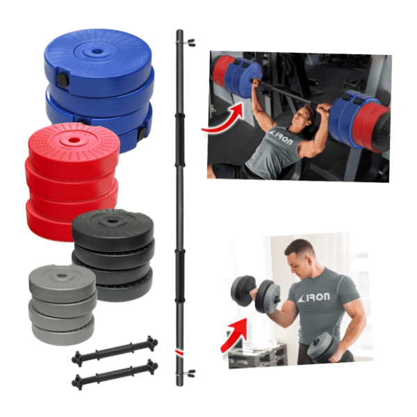 IRON SPORT tegovi set 134kg i 2+1 šipka 0