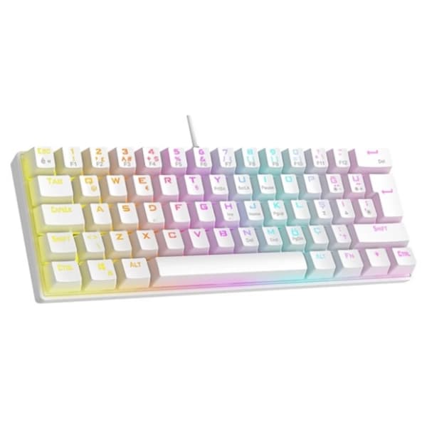 RAMPAGE tastatura Plower K60 Blue Switch bela 2
