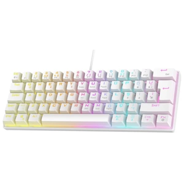 RAMPAGE tastatura Plower K60 Blue Switch bela 3