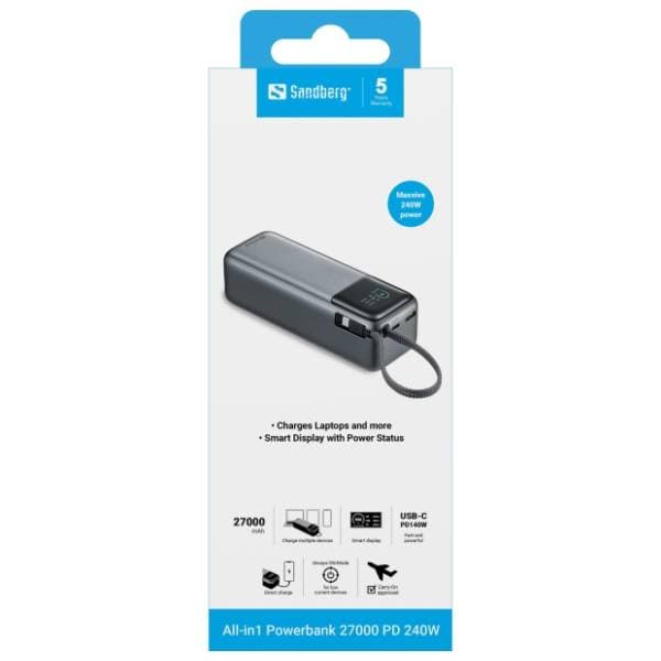 SANDBERG All in1 421-31 27000mAh PD240W power bank 6
