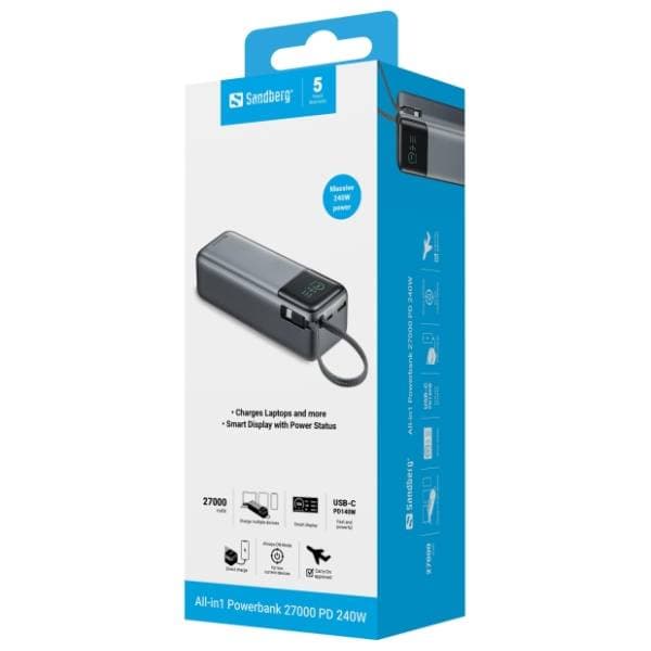 SANDBERG All in1 421-31 27000mAh PD240W power bank 5