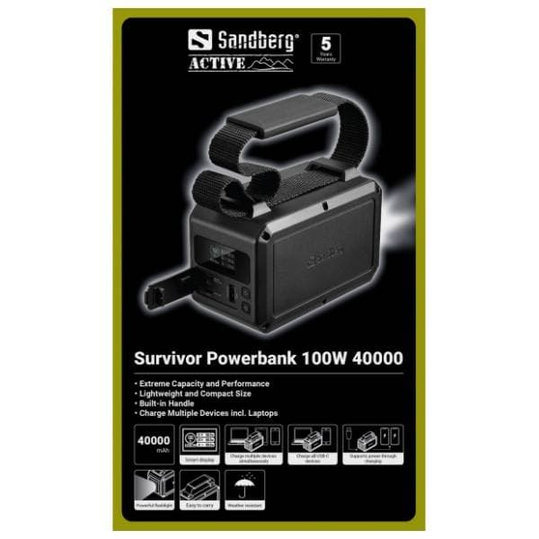 SANDBERG Survivor 421-14 40000mAh 100W power bank 5
