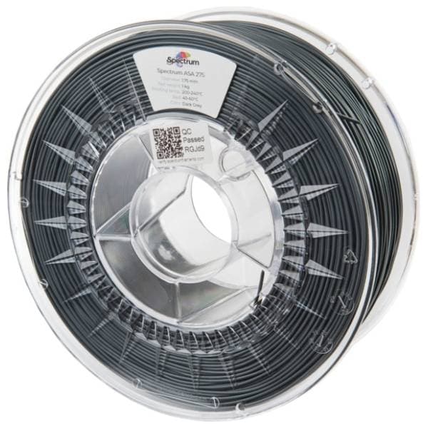 SPECTRUM ASA 275 1kg Dark Grey 1,75mm filament za 3D štampač 0