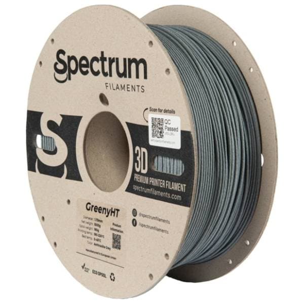 SPECTRUM GreenyHT 1kg Anthracite Grey 1,75mm 3D filament 0