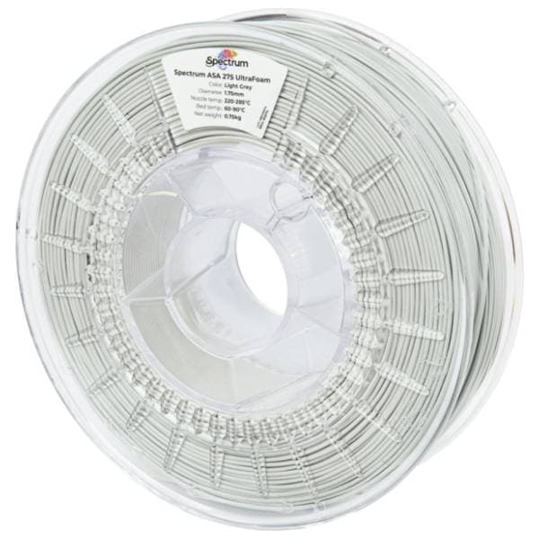 SPECTRUM LW-ASA UltraFoam 750g Light Grey 1,75mm 3D filament 0