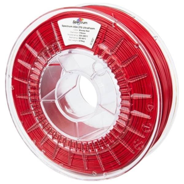 SPECTRUM LW-ASA UltraFoam 750g Bloody Red 1,75mm 3D filament 0