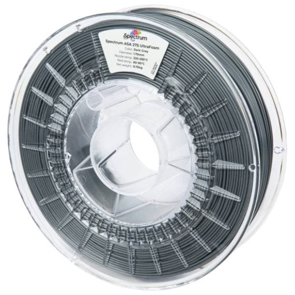 SPECTRUM LW-ASA UltraFoam 750g Dark Grey 1,75mm 3D filament 0