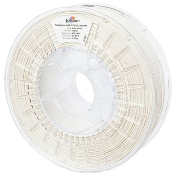 SPECTRUM LW-ASA UltraFoam 750g Pure White 1,75mm 3D filament 0