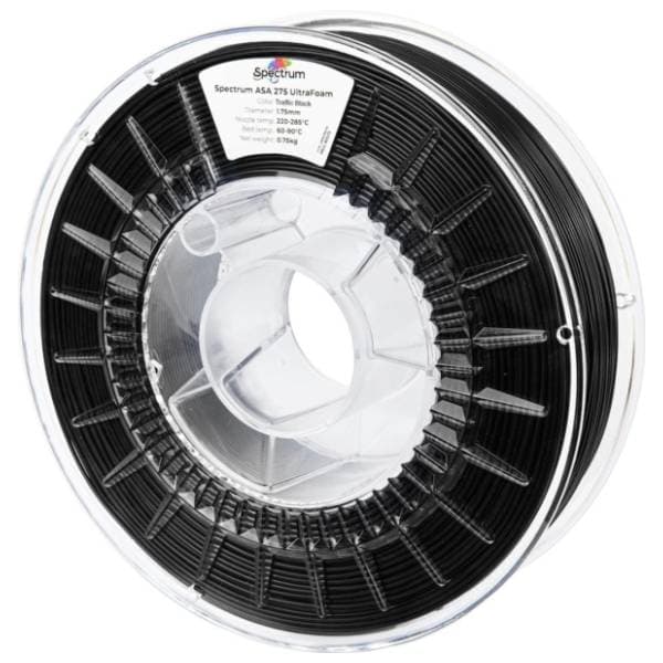 SPECTRUM LW-ASA UltraFoam 750g Traffic Black 1,75mm 3D filament 0