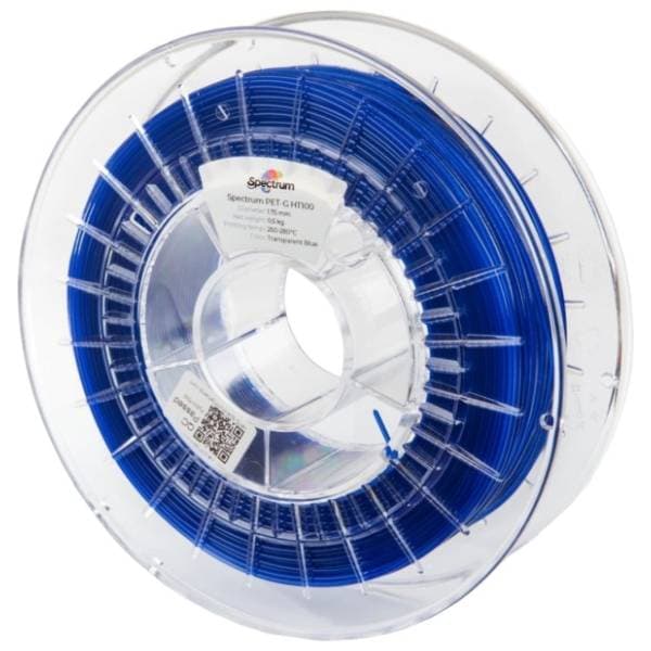 SPECTRUM PET-G HT100 500g Transparent Blue 1,75mm 3D filament 0