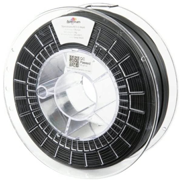 SPECTRUM PET-G Matt 1kg Deep Black 1,75mm 3D filament 0