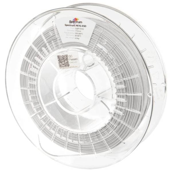SPECTRUM PETG ESD 1kg Light Grey 1,75mm 3D filament 0